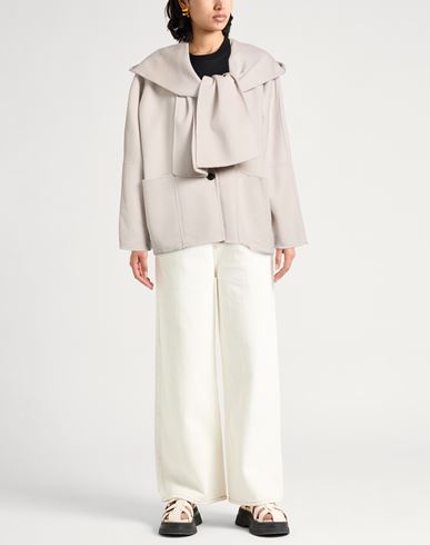 Paltò Woman Coat Light grey Size 2 Wool