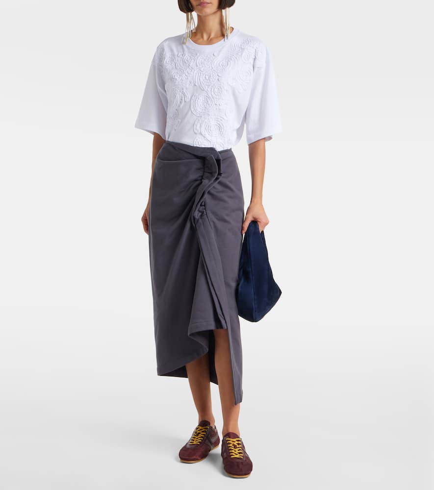 Embroidered oversized cotton T-shirt