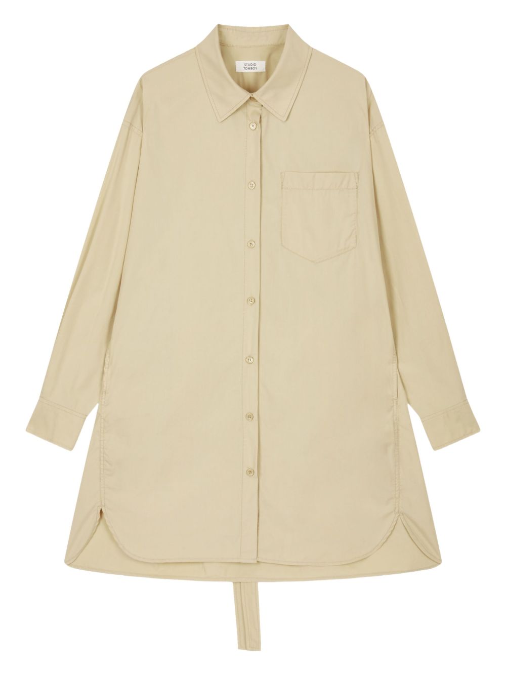 STUDIO TOMBOY longline button-up shirtdress - Neutrals