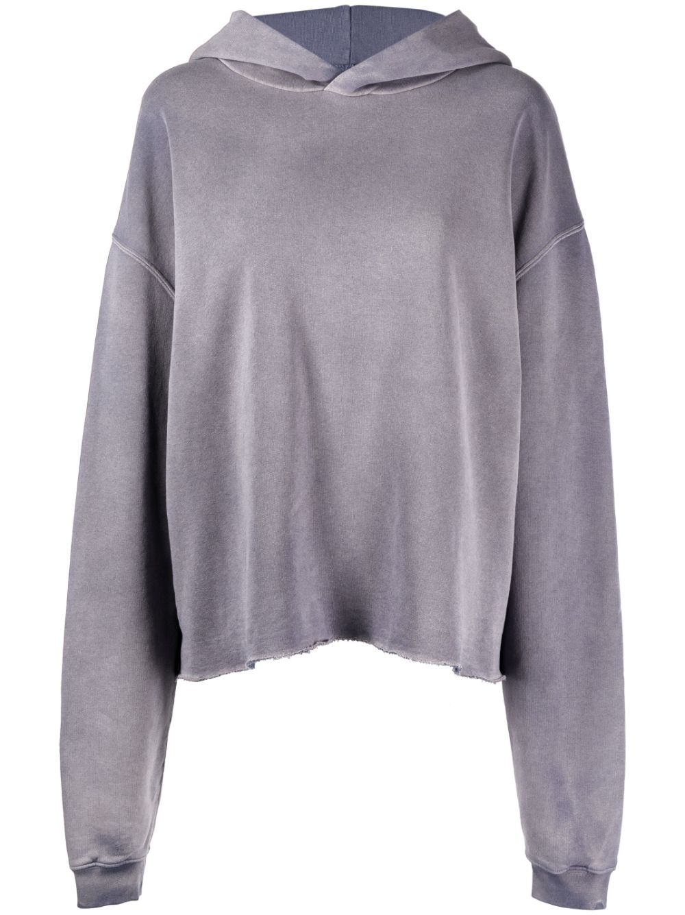 Washed long-sleeved hoodie - Purple