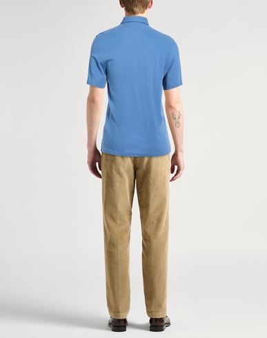 Man Polo shirt Azure Size M Cotton
