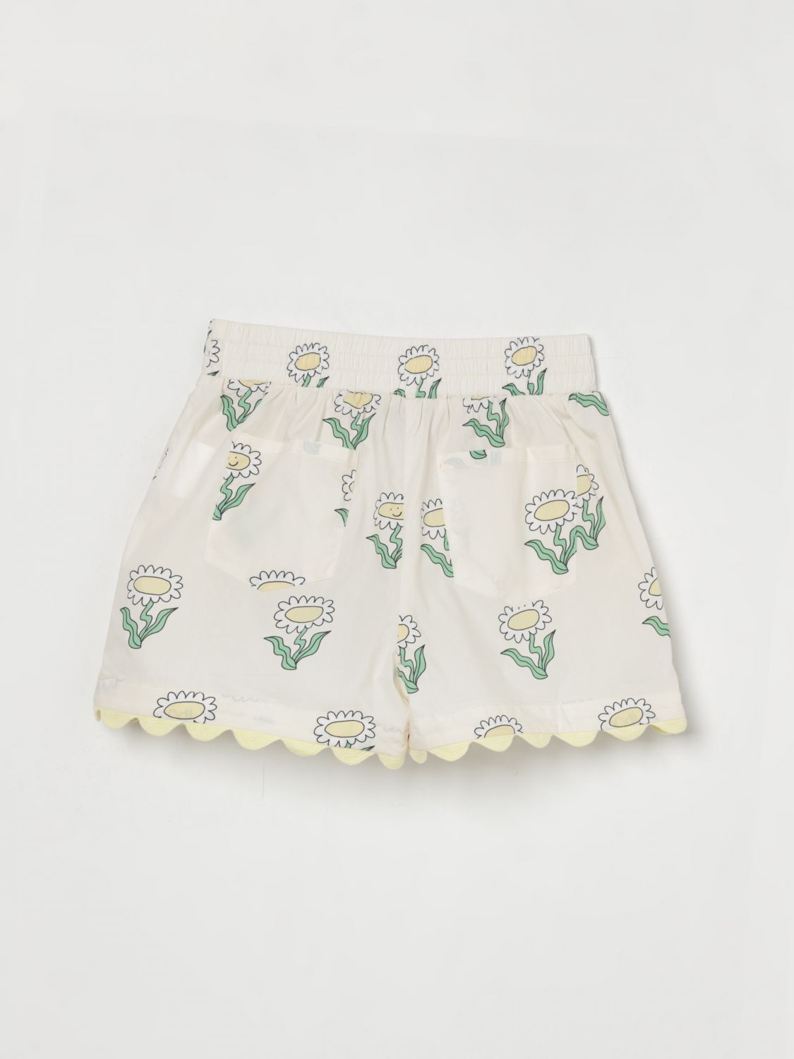 Daisy-print shorts - Neutrals