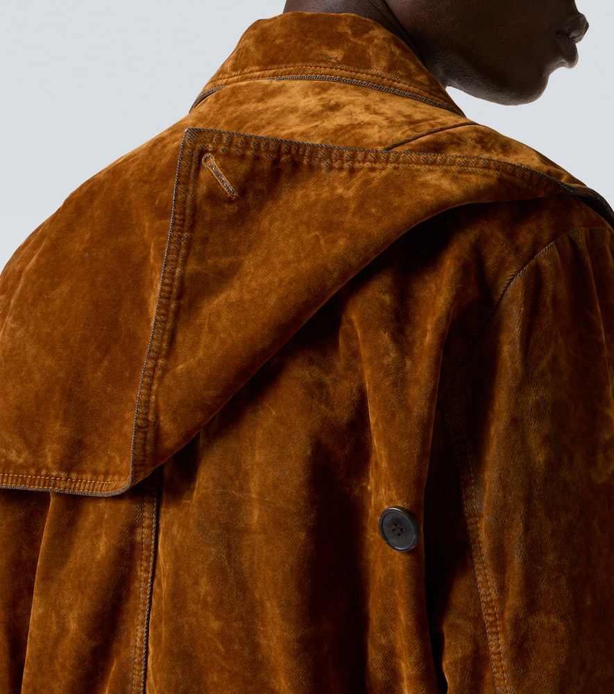 Vassel belted cotton biker jacket