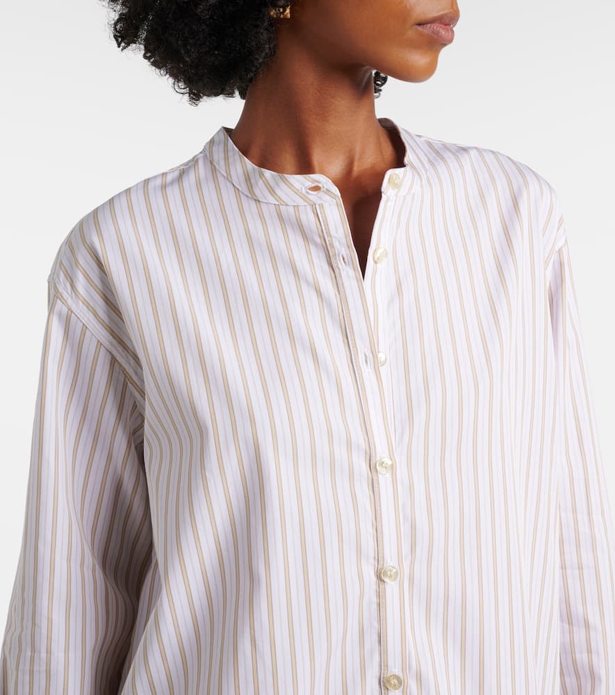 Yoshi striped cotton-blend shirt
