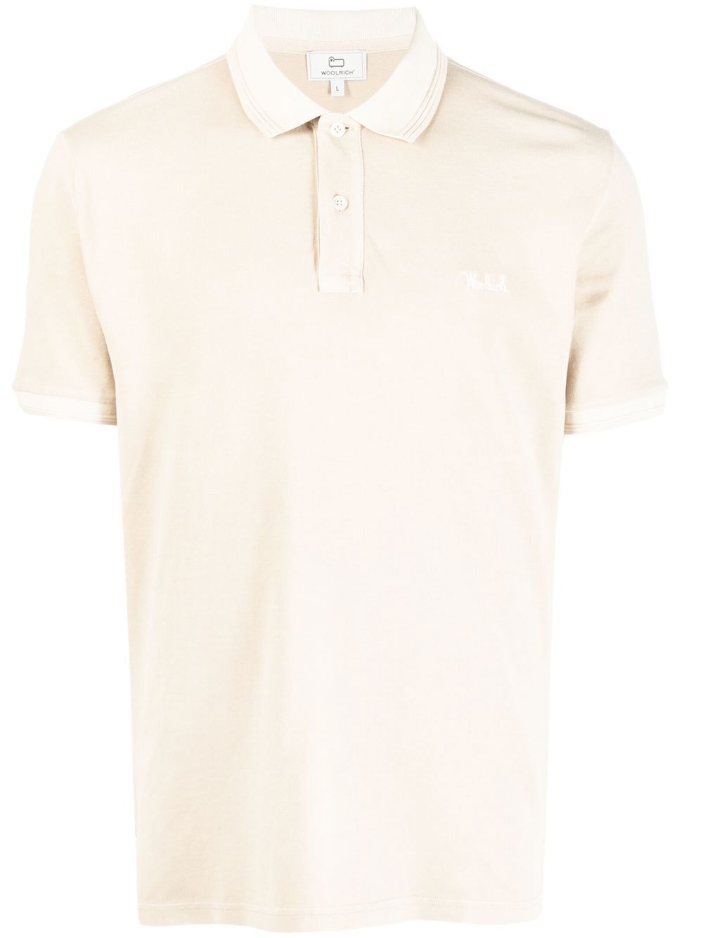 Button-front short-sleeved polo shirt - Neutrals