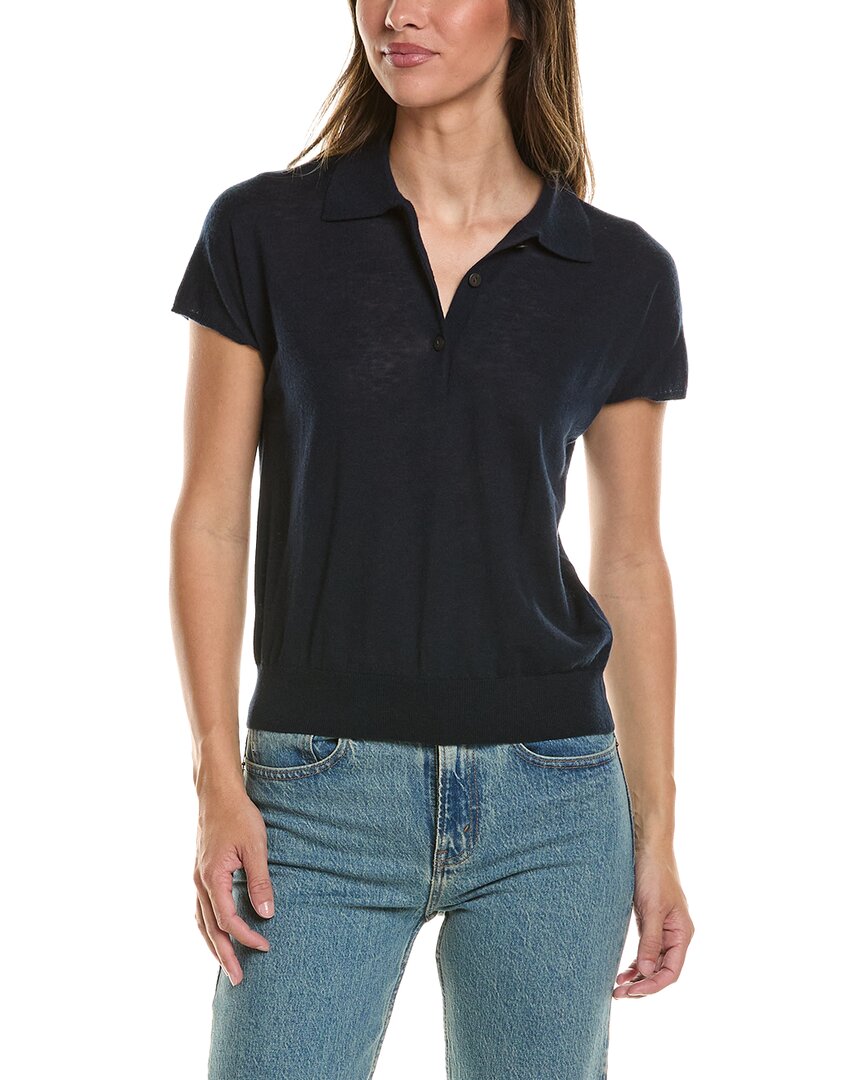 Wool-Blend Knit Polo Shirt