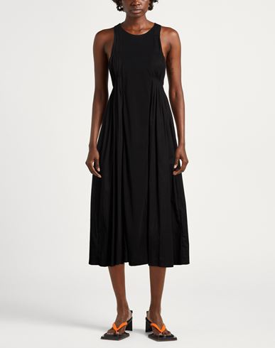Woman Midi dress Black Size 6 Cotton, Elastane
