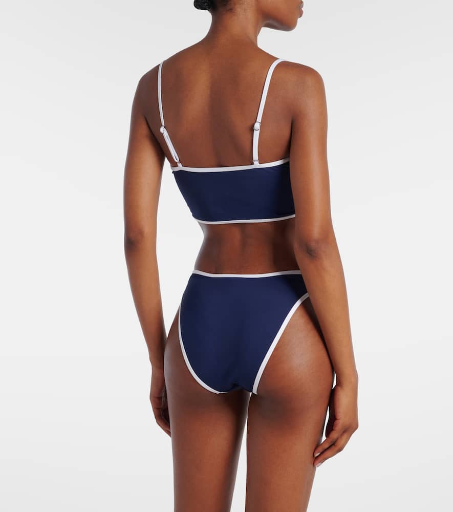 High Leg Scoop logo bikini bottoms