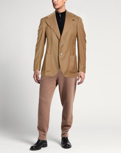 Man Blazer Camel Size 38 Virgin Wool, Elastane