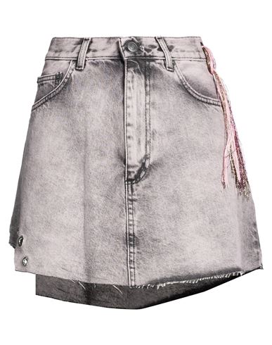 Woman Denim skirt Grey Size S Cotton