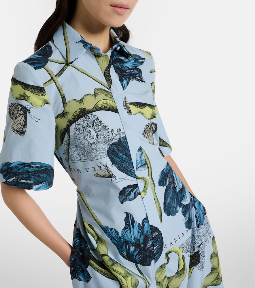 Floral cotton midi dress