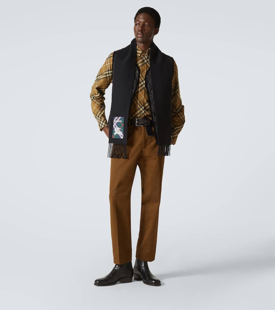 Burberry Logo patch-appliqué cashmere scarf