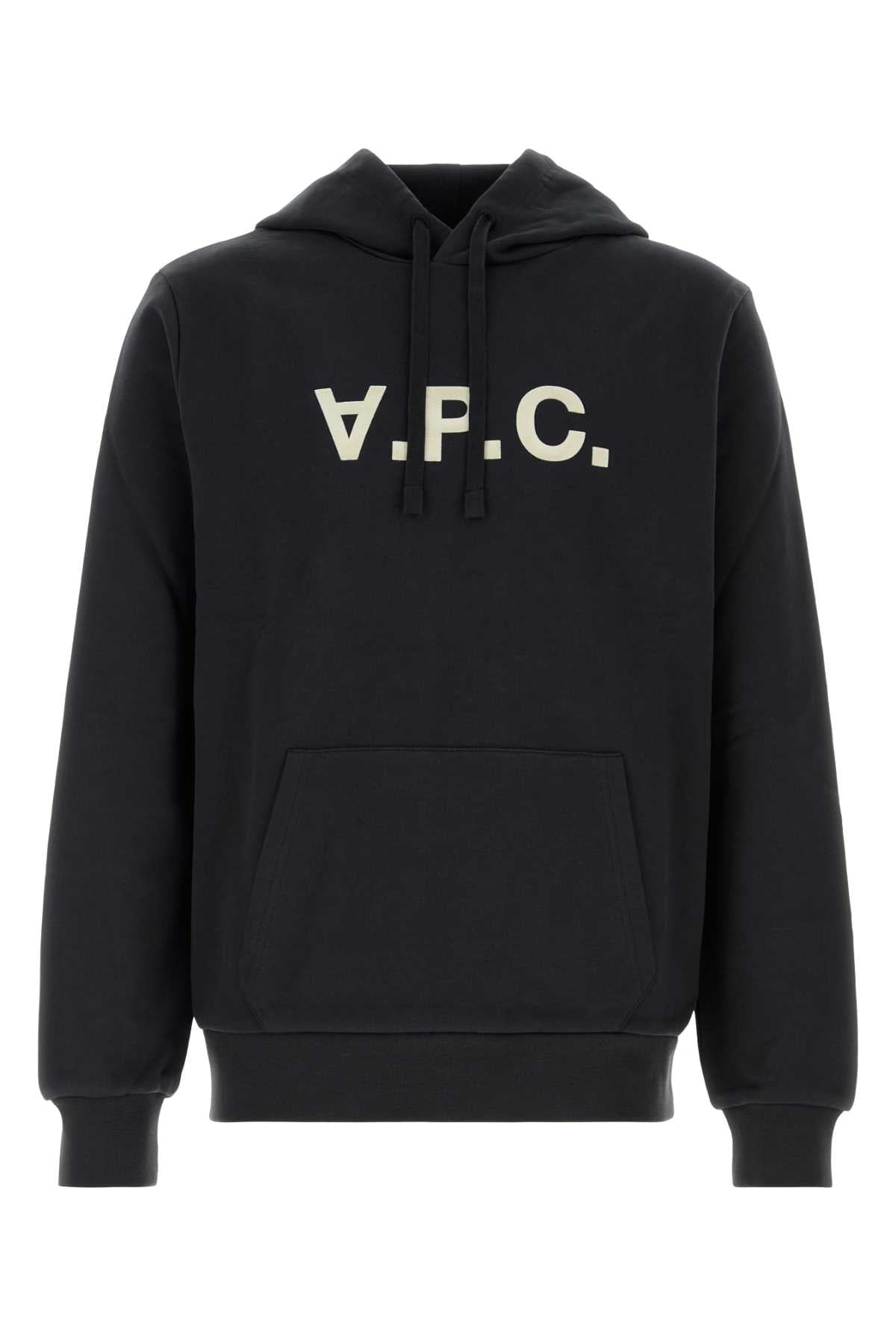 Logo-Embroidered Hoodie — Black
