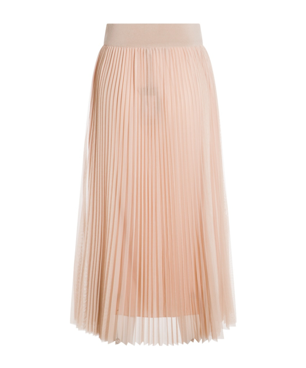 Tulle Pleated Midi Skirt