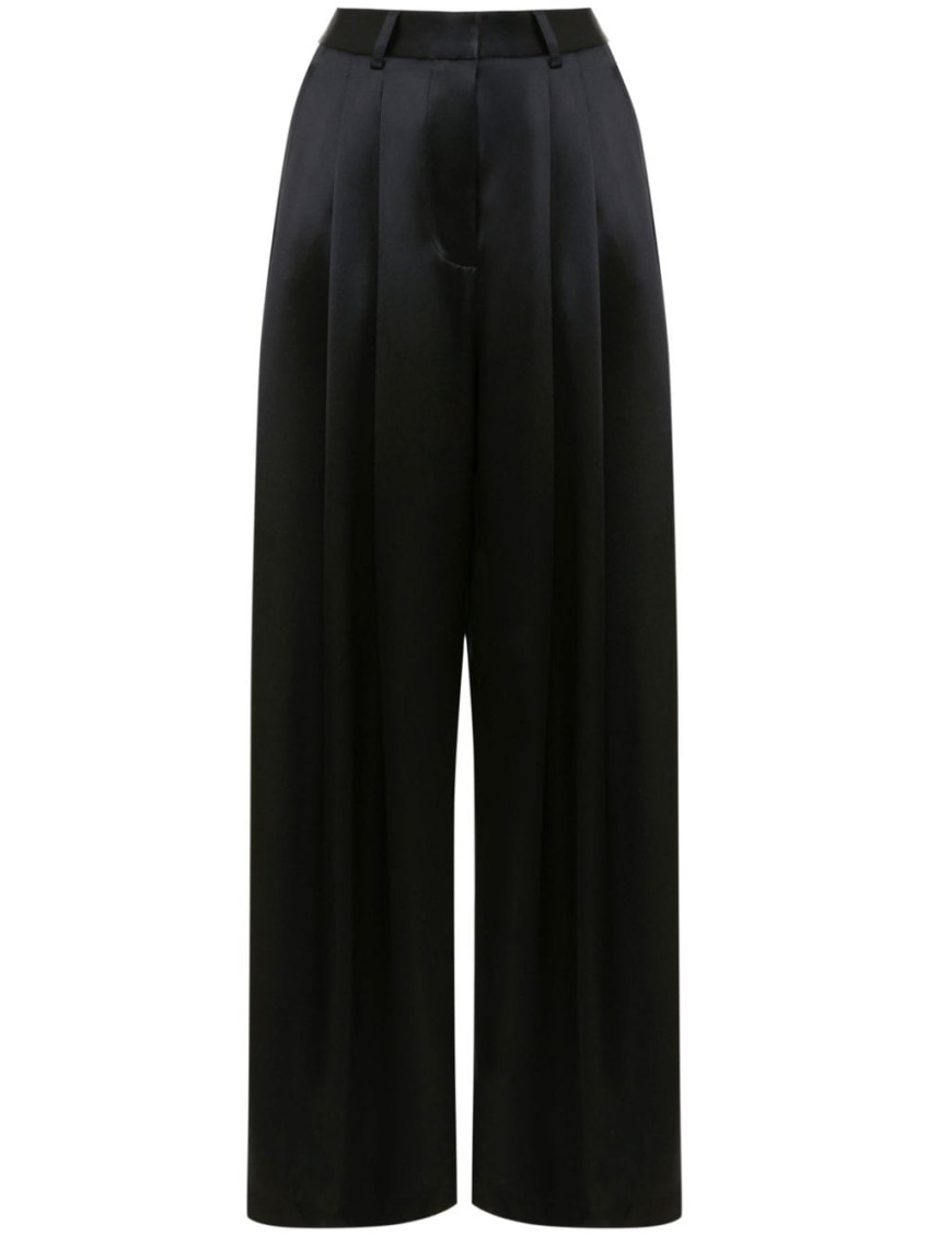 High-rise wide-leg trousers - Black