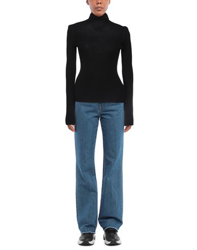Woman Turtleneck Black Size L Wool