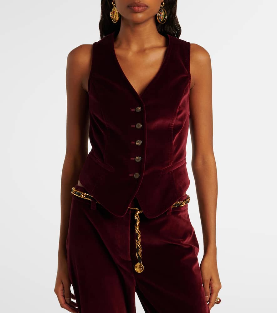 Cotton velvet vest