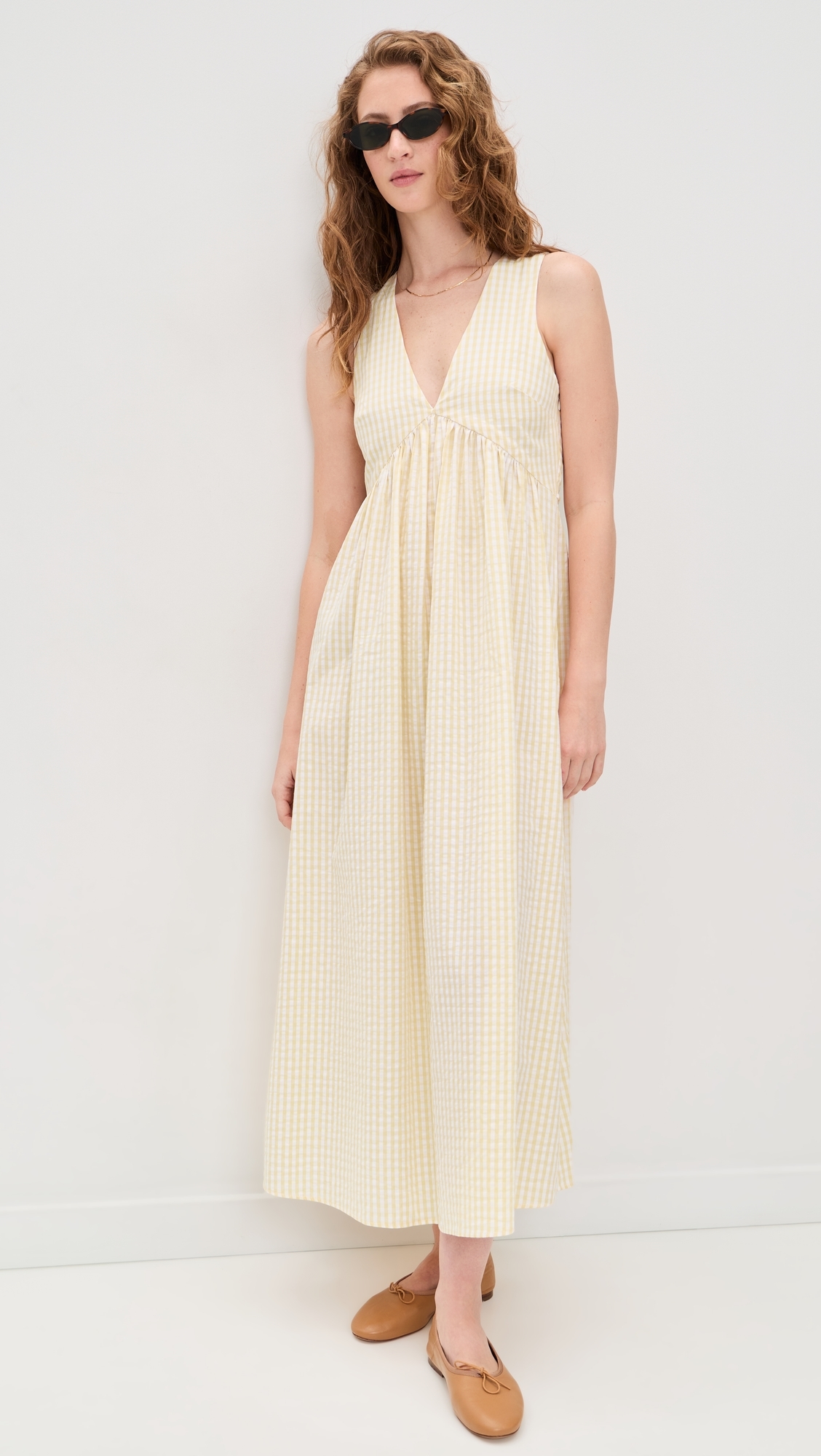 Lune Midi Dress Butter Textured Gingham