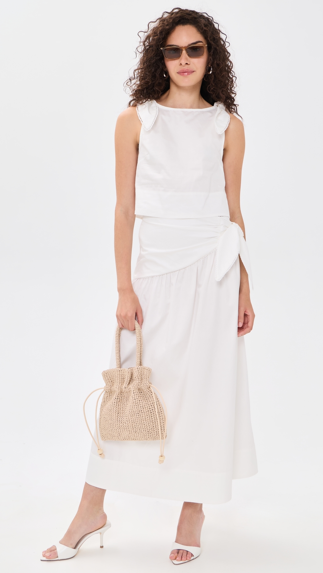 Dixie Tie Skirt White