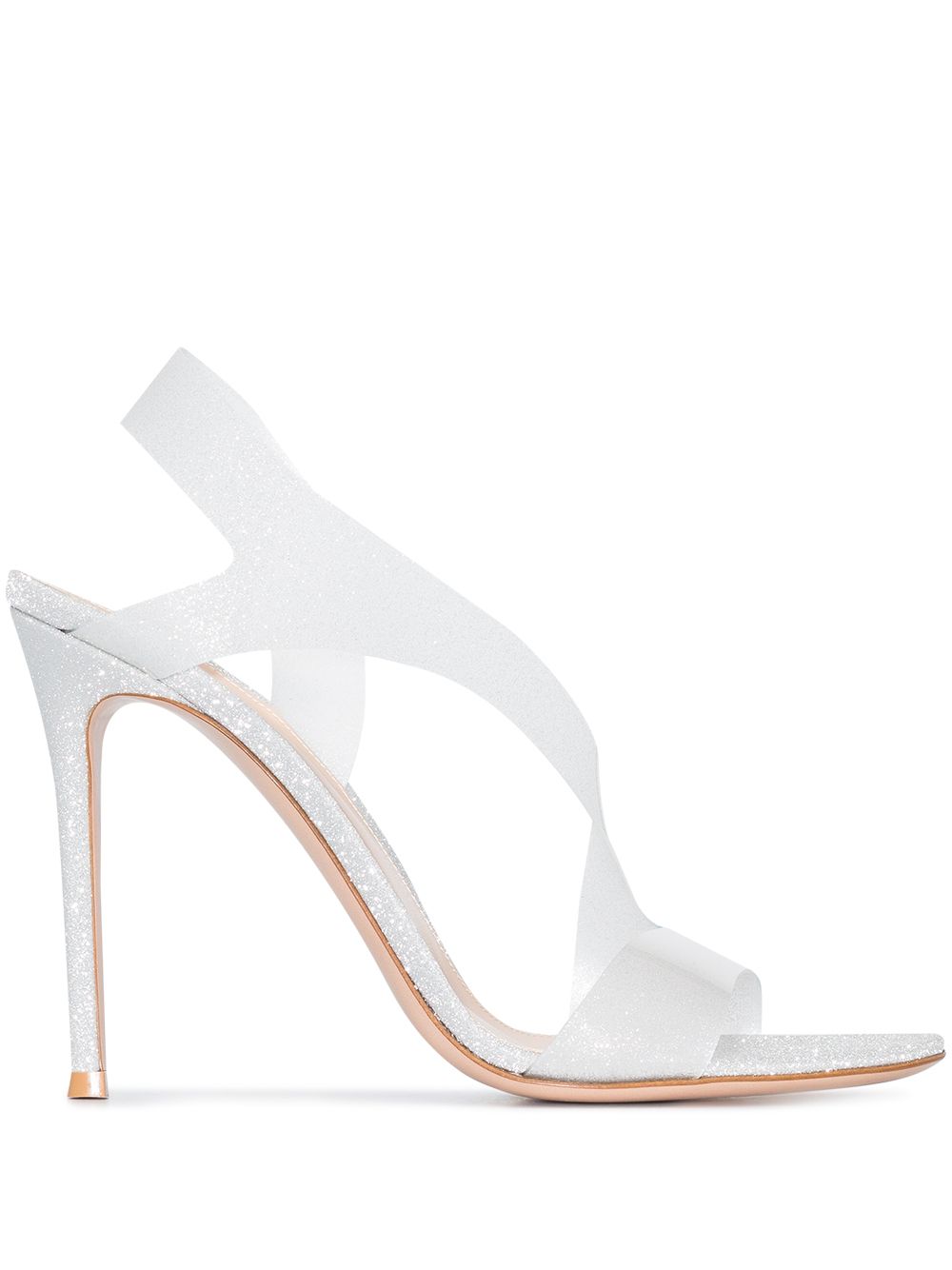 Metropolis sandal in glitter plexi