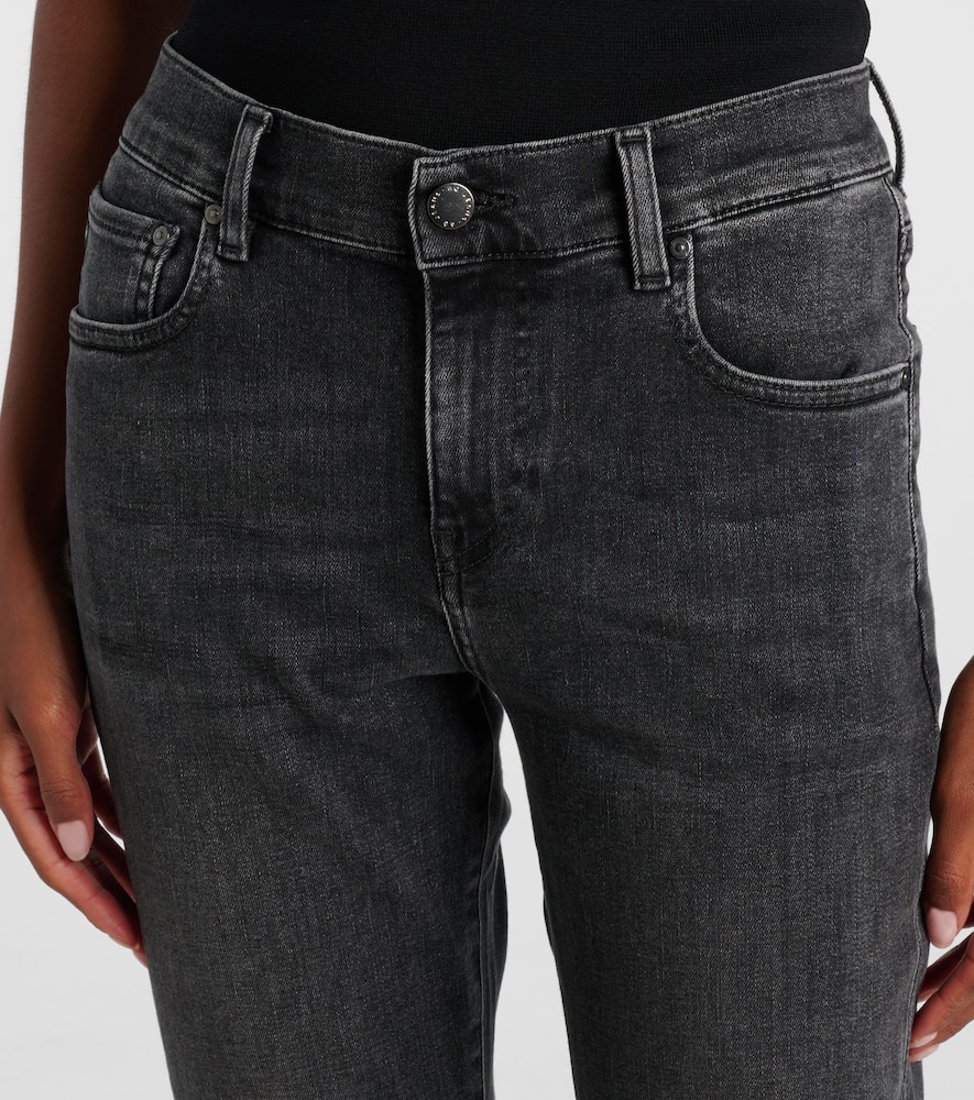 Cropped mid-rise slim jeans