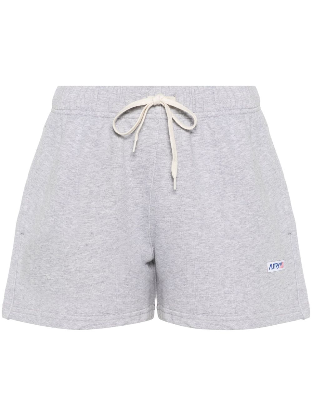 Logo-patch cotton shorts - Grey