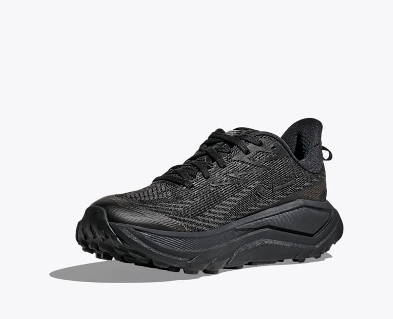 HOKA Women's Challenger 8 GTX Shoes in Black/Carbon Black