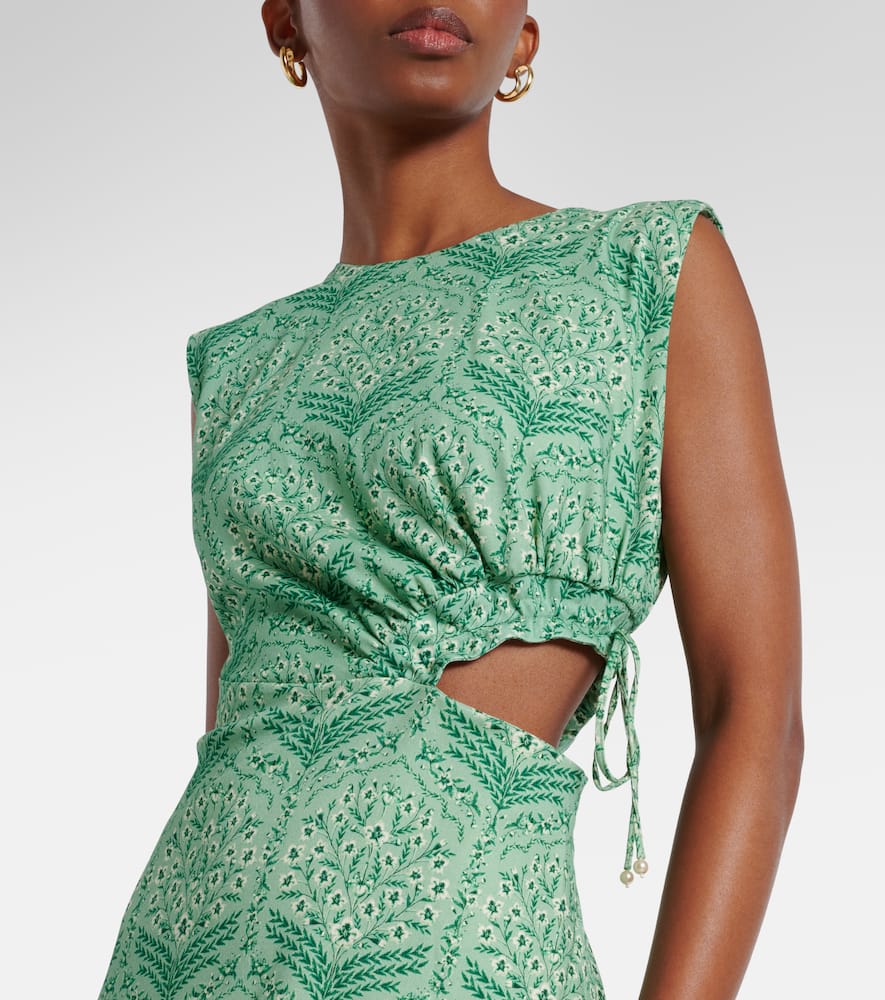 Otoño printed cotton-blend maxi dress