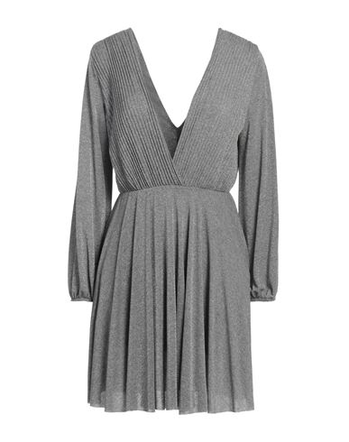 Woman Mini dress Grey Size 6 Viscose, Polyamide, Polyester, Elastane