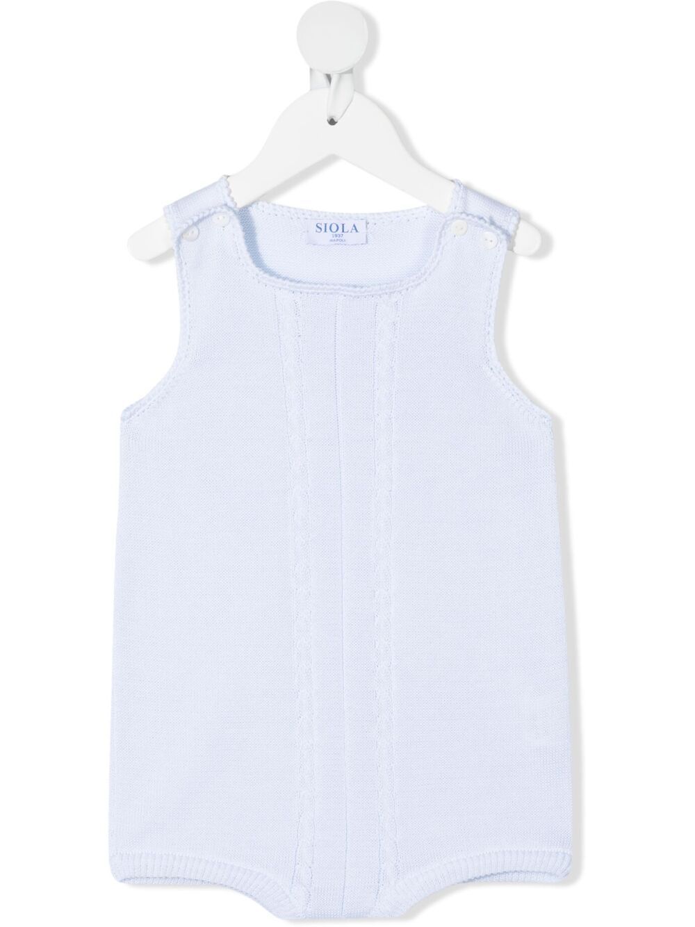 Cable-knit romper - Blue