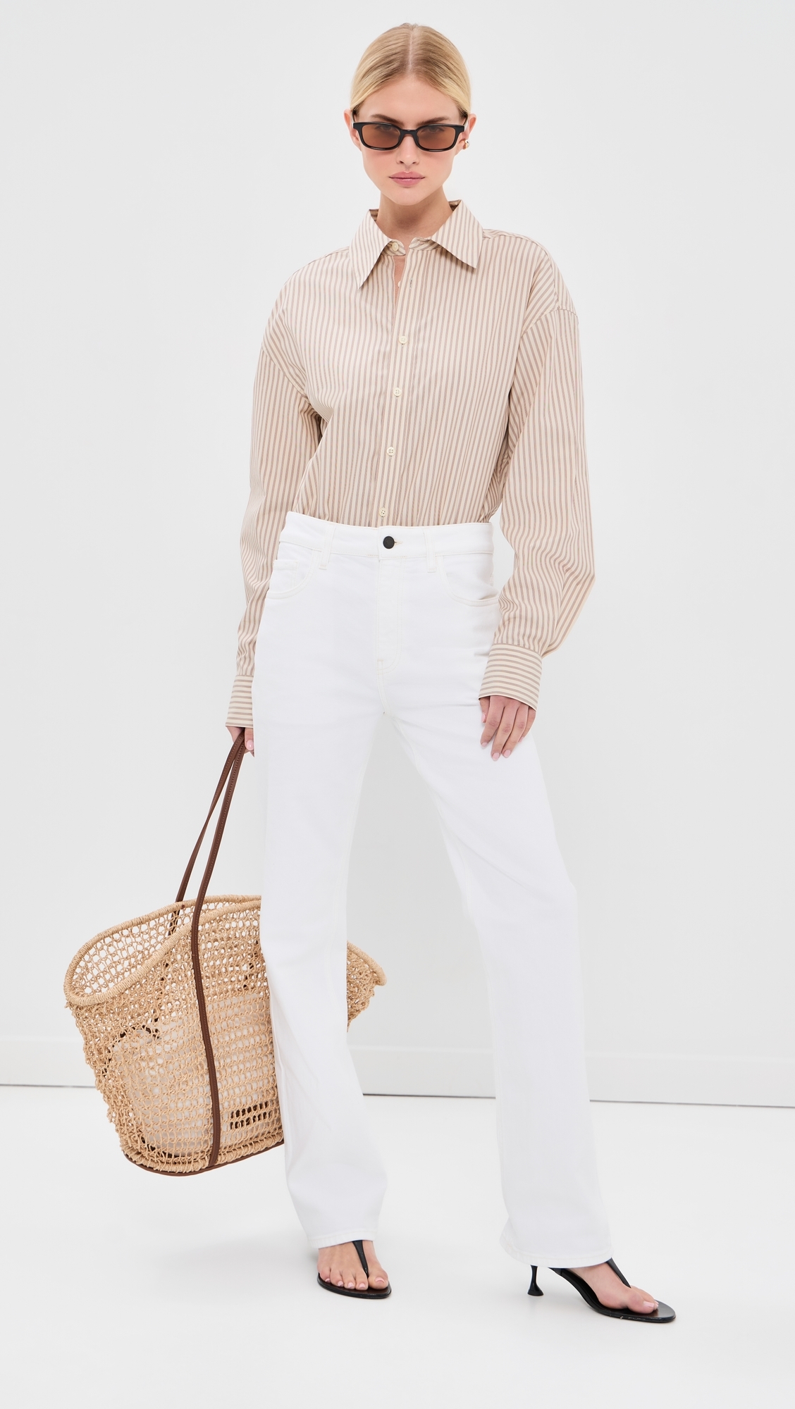 Farah Classic Bootcut Jeans Talc