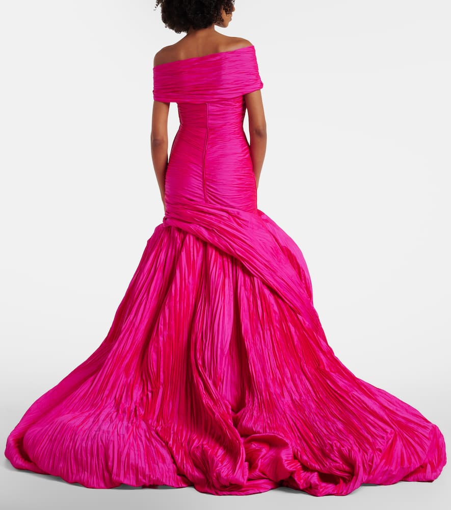 Off-shoulder bustier gown