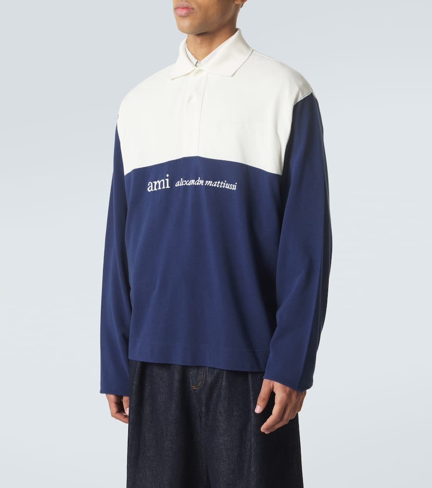 Logo cotton piqué polo shirt