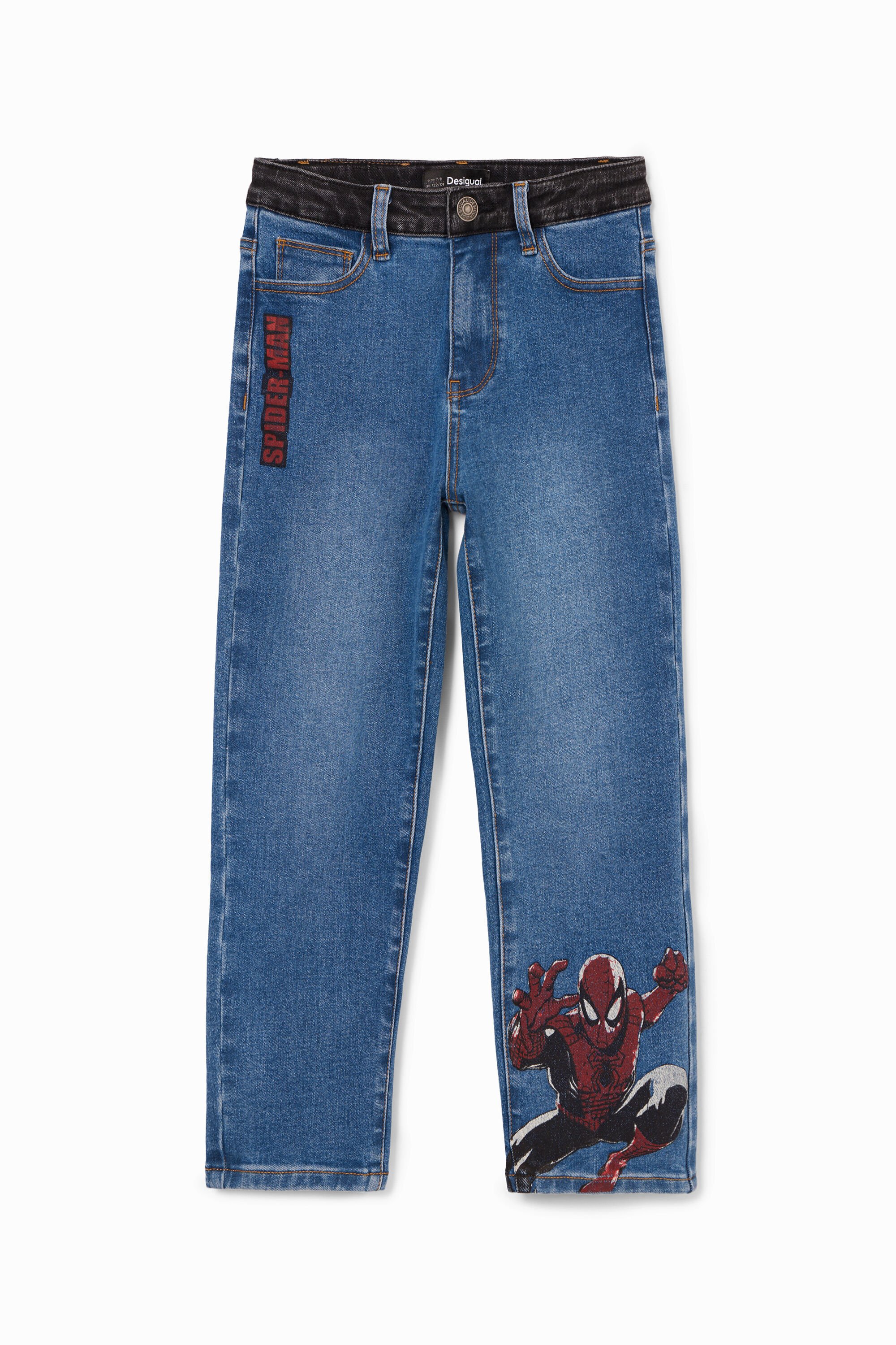 Embroidered Spiderman jean