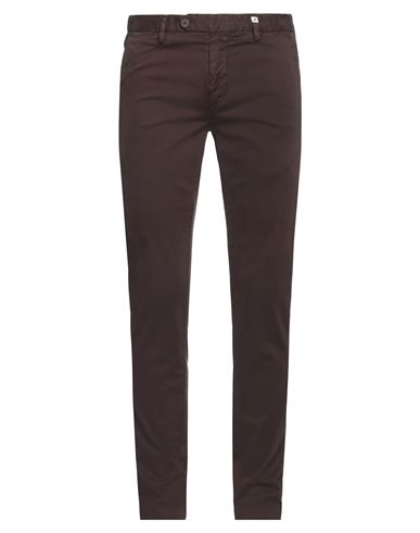 Myths Man Pants Dark brown Size 34 Cotton, Elastane