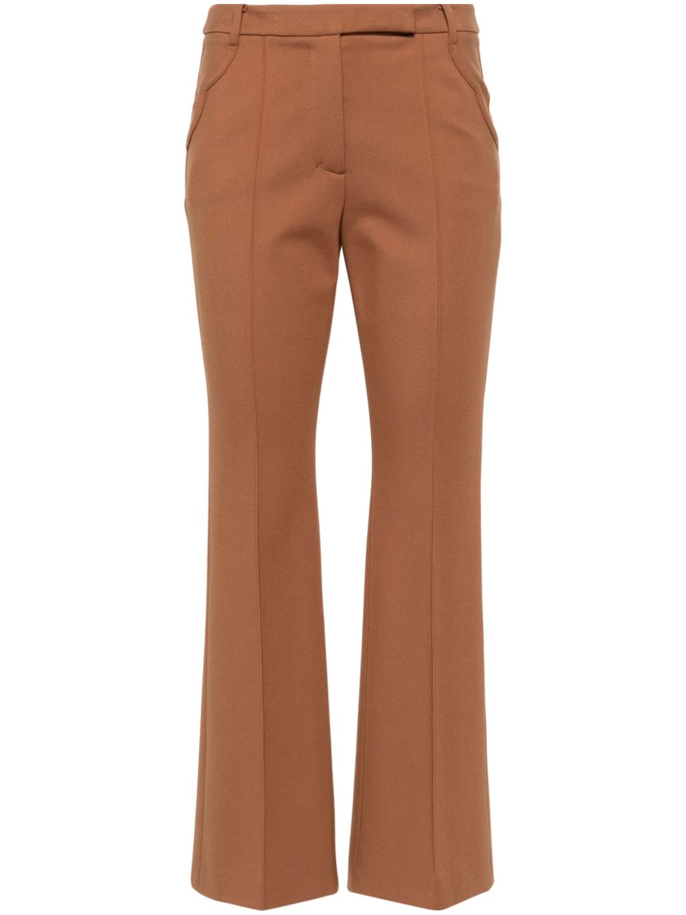 High rise side slit trousers - Yellow