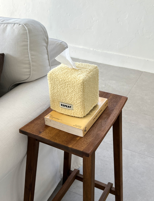 Cream Tissue Case Square Tissue Case