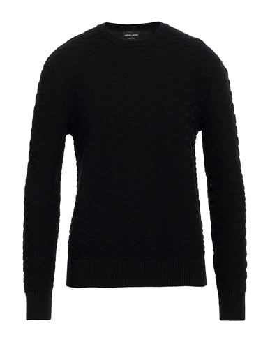 Man Sweater Black Size 38 Virgin Wool, Polyester