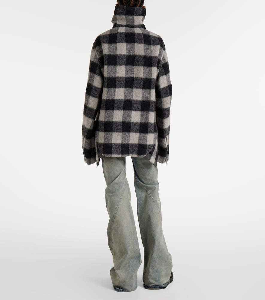Exploder checked virgin wool jacket