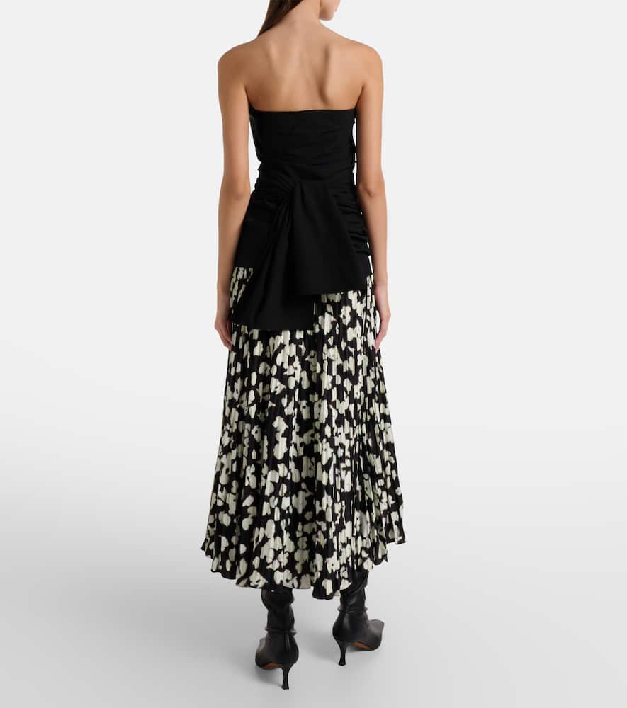 White Label Runa printed twill midi skirt