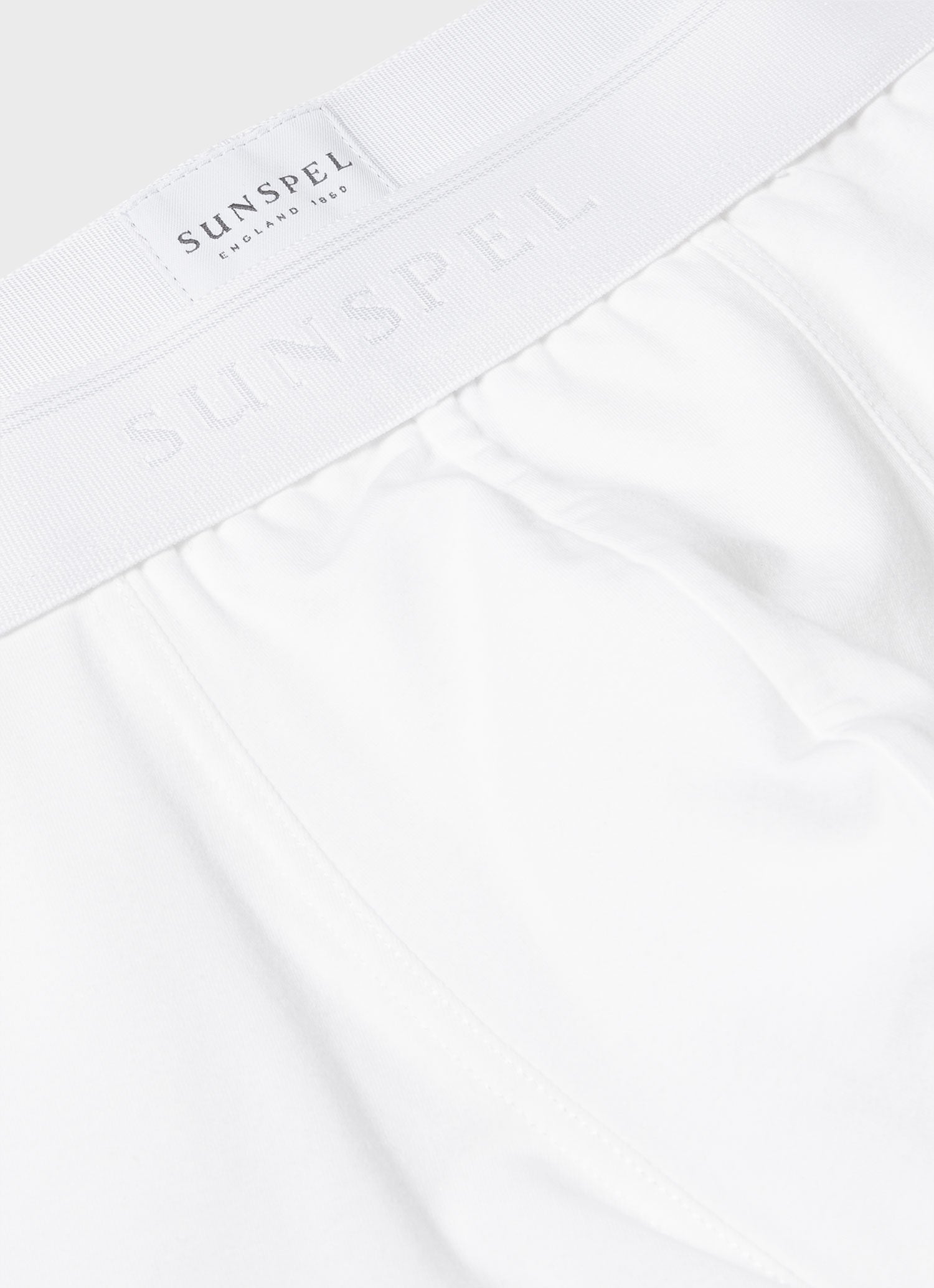 Men's Stretch Cotton Boxer Briefs in White 