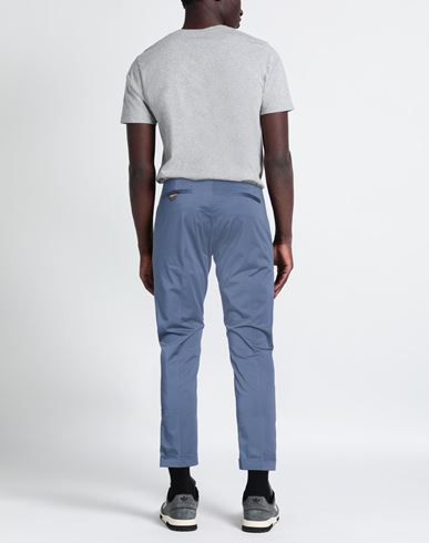 Man Pants Slate blue Size 30 Cotton, Elastane