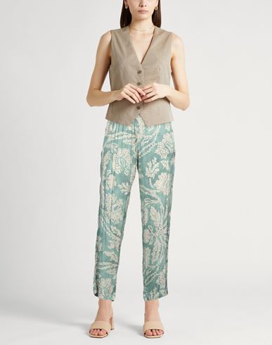 Woman Pants Sage green Size M Viscose