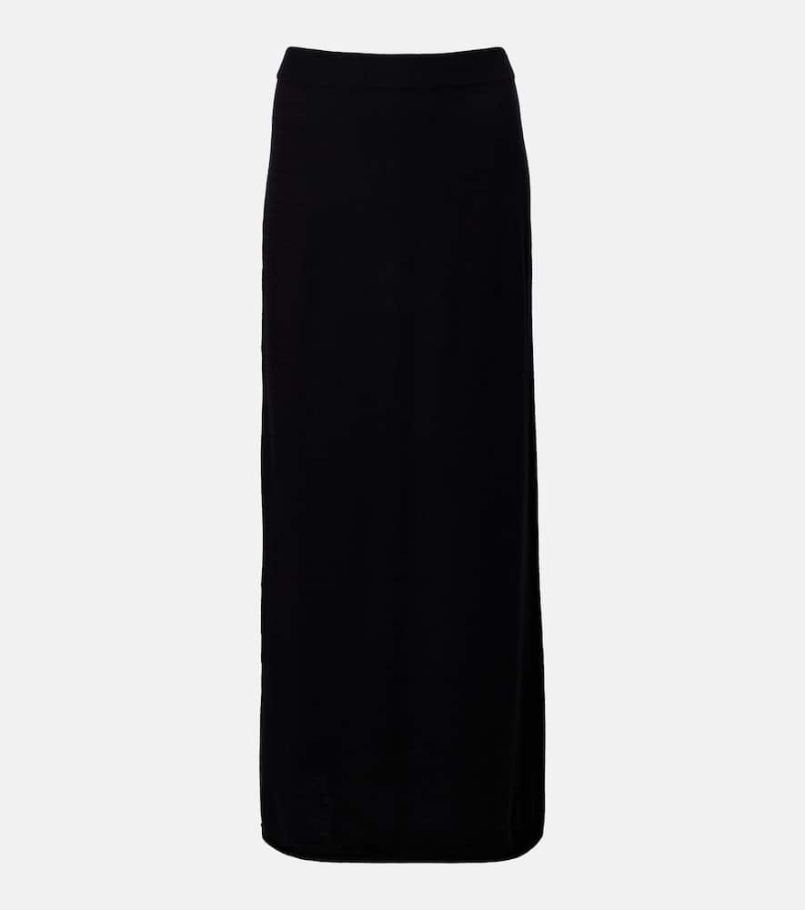 Charlotta cotton and cashmere maxi skirt