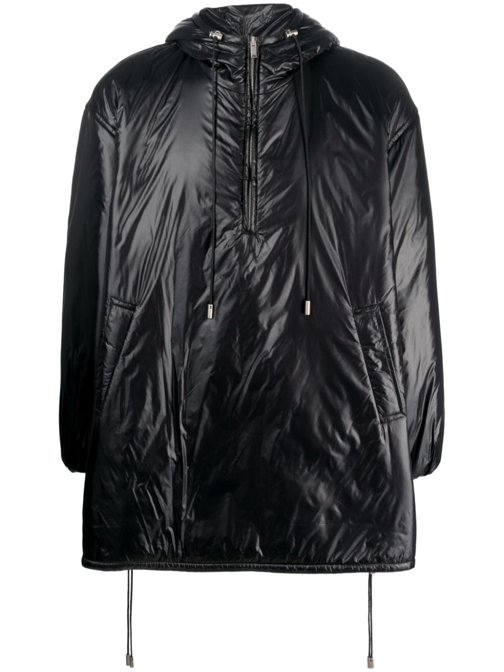Cassandre oversized hooded coat - Black