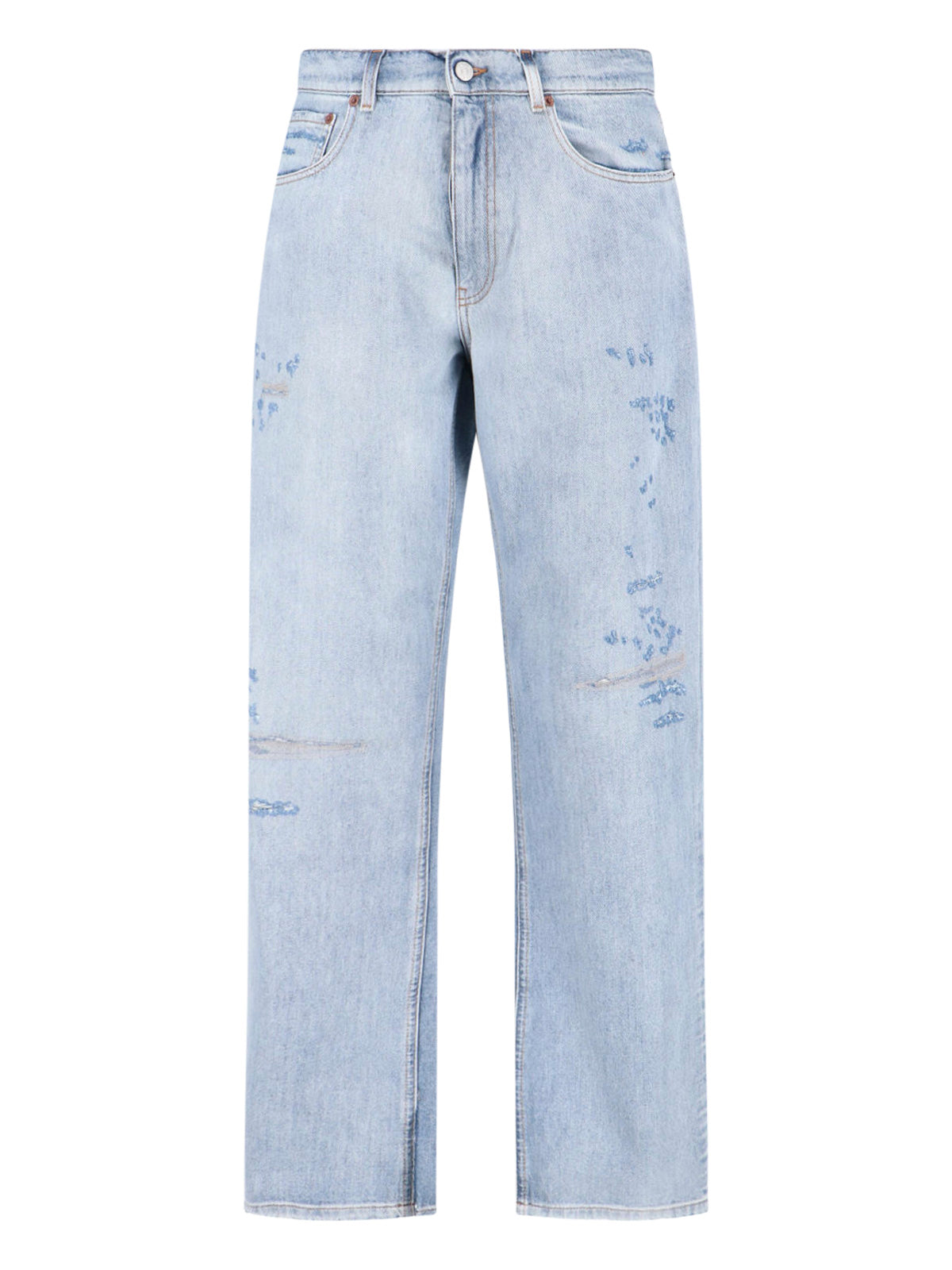 Cotton Denim Jeans with Pocket Lining