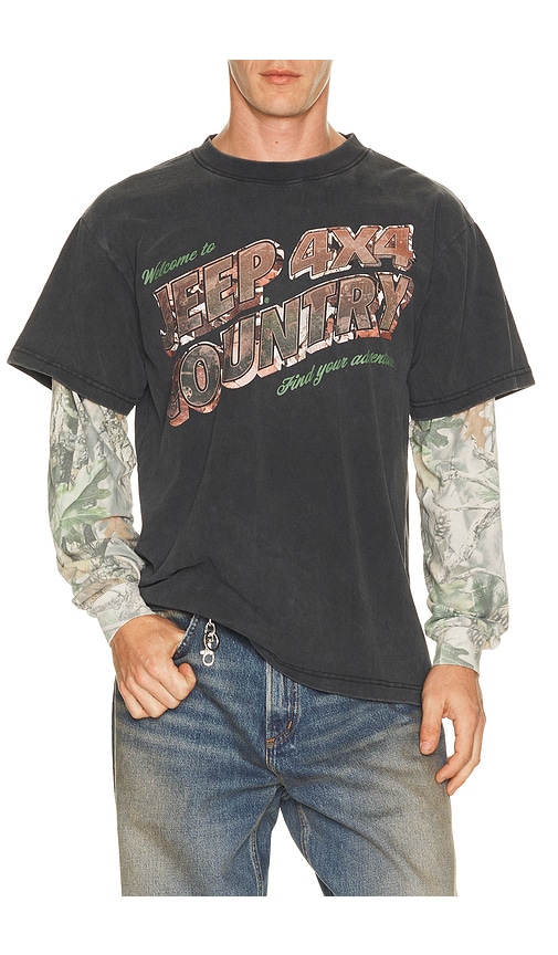 Philcos Jeep 4X4 Country Layered Tee in Multi. M also in S, L, XL/1X