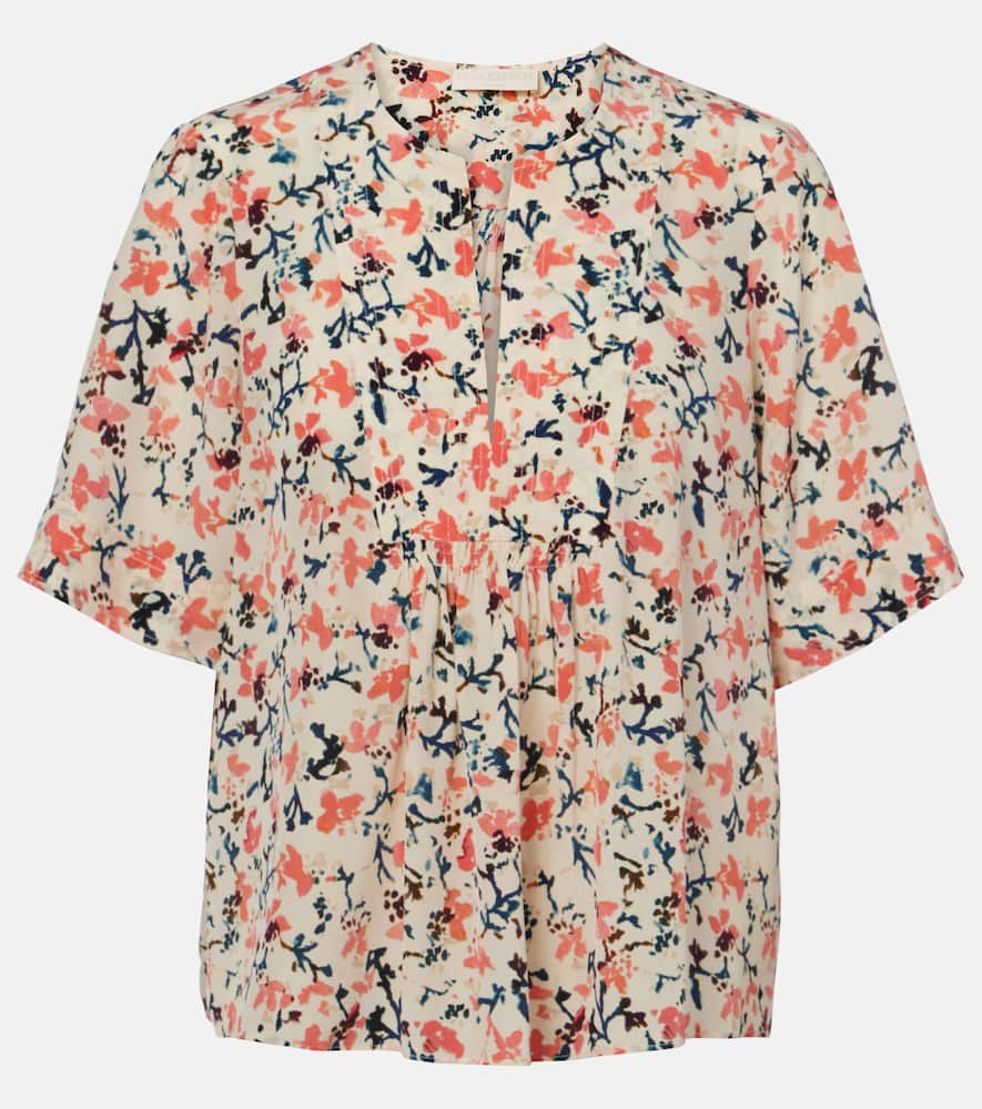 Calla floral silk top