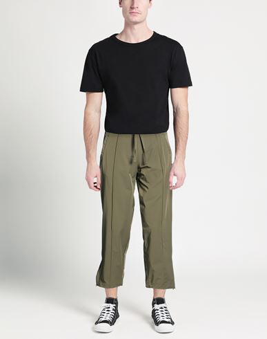 Man Pants Military green Size S Nylon, Elastane