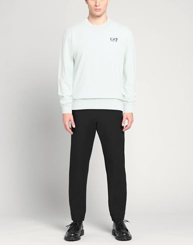 Man Sweatshirt Light green Size S Cotton
